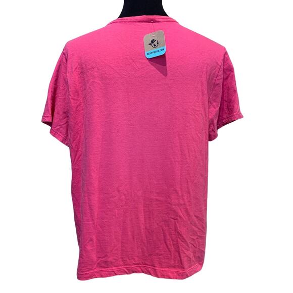 Upcycled Hand Printed Womens Large White Cockatoo Parrot Ukraine Fundraiser Tee - Picture 3 of 4